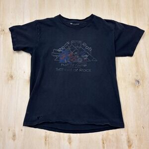 Champion Shirt Youth Large Black Sesame Street Rock Hall School Of Rock T-Shirt